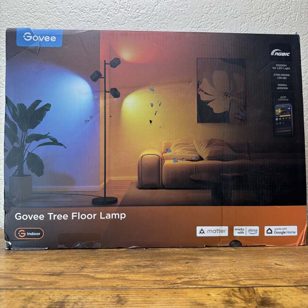 Govee H6082 Tree Floor Lamp RGBIC Smart LED Matter Alexa Google Home